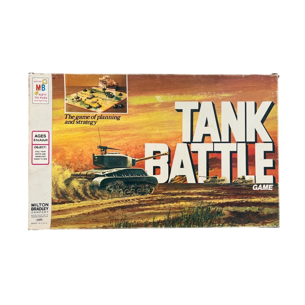 Tank Battle Board Game Milton Bradley 1976 Strategy MB Vintage Complete
